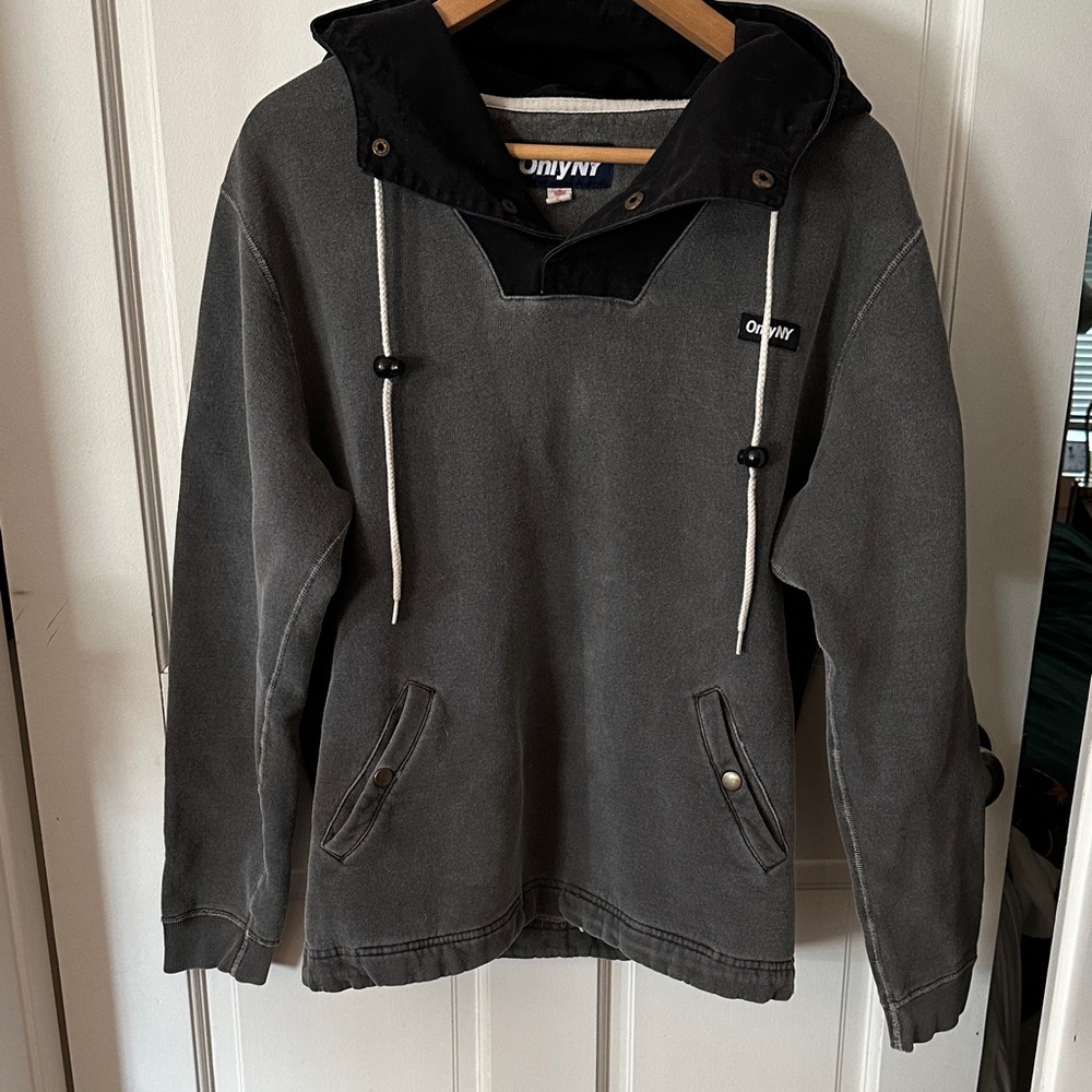 OnlyNY Gray Hooded Sweatshirt